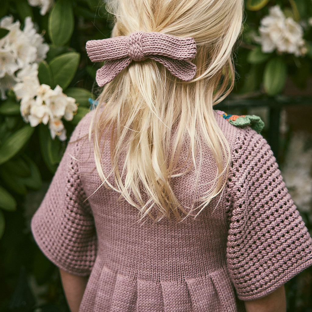Misha & Puff Child Crochet Joya Dress Plum Petal Purple