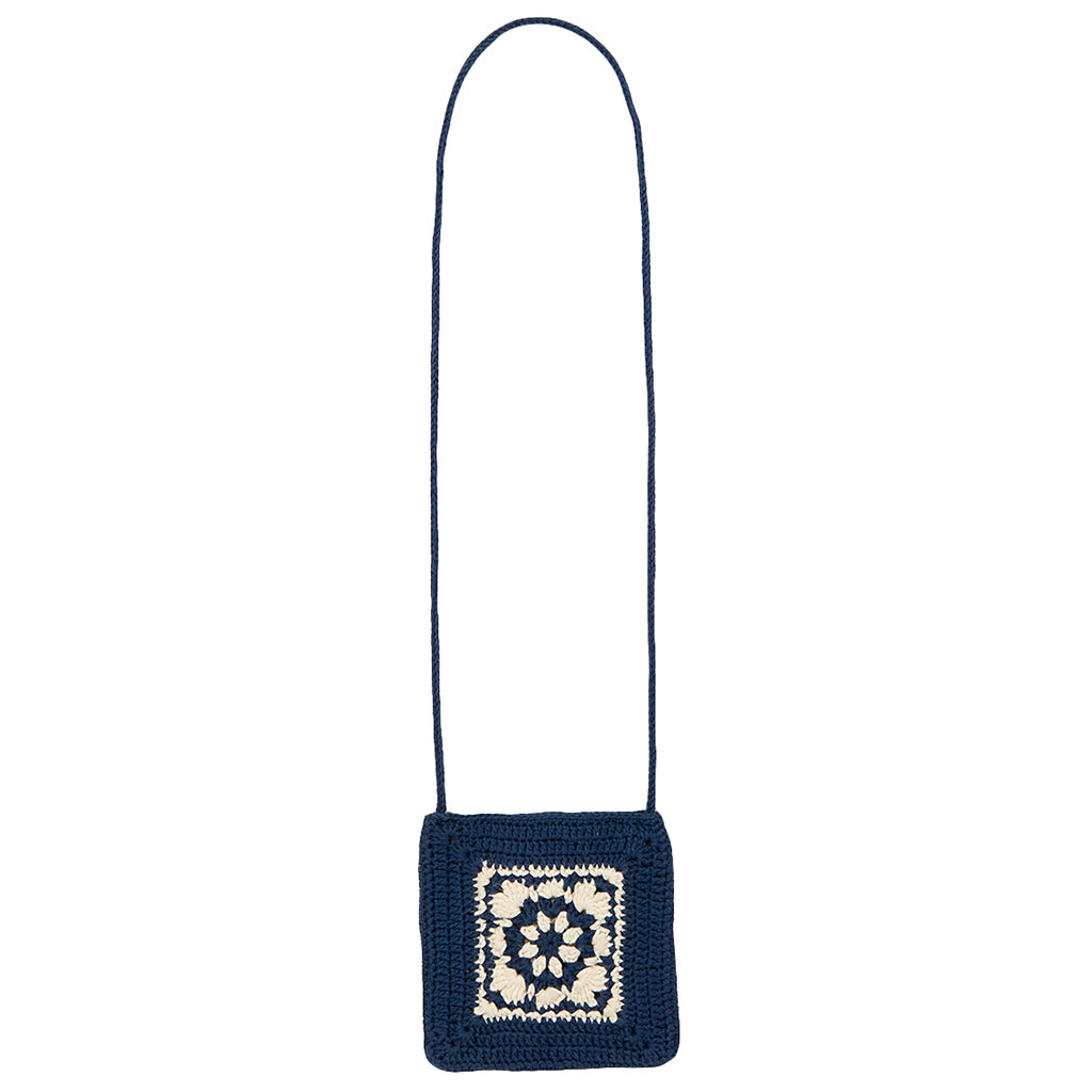 Misha &amp; Puff Child Crochet Afghan Shoulder Bag Celestial Blue