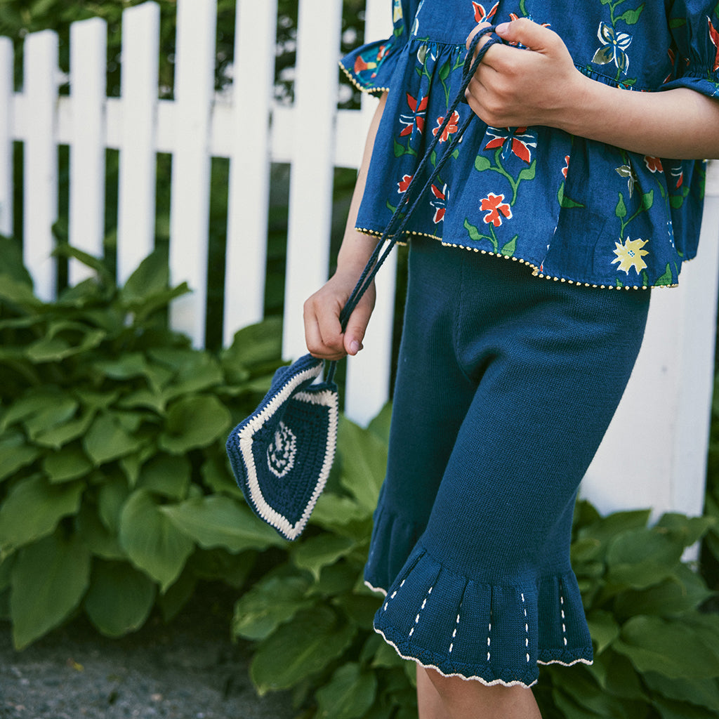 Misha & Puff Child Crochet Afghan Shoulder Bag Celestial Blue