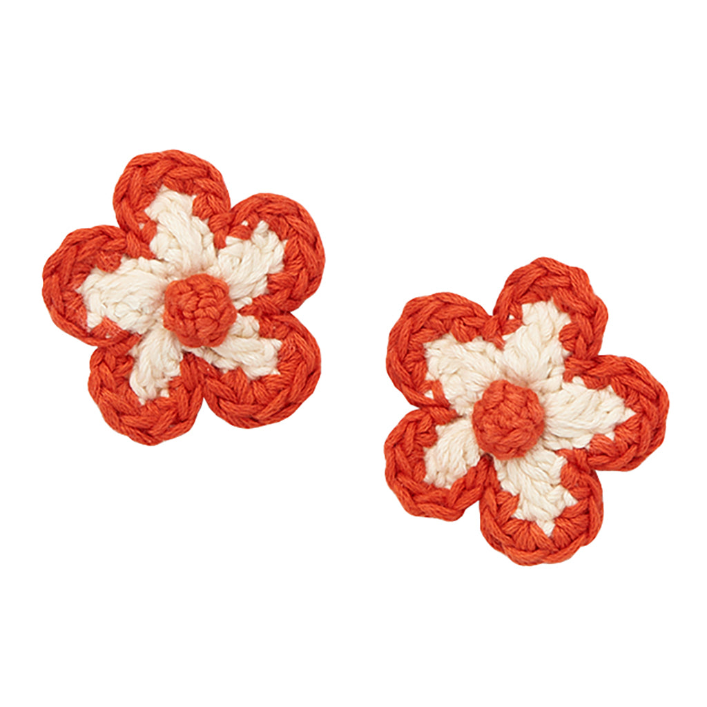 Misha & Puff Child Set Of Two Medium Flower Clips String Cream