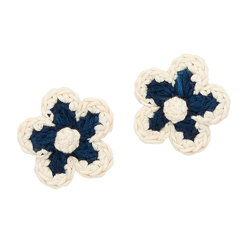 Misha & Puff Child Set Of Two Medium Flower Clips Celestial Blue