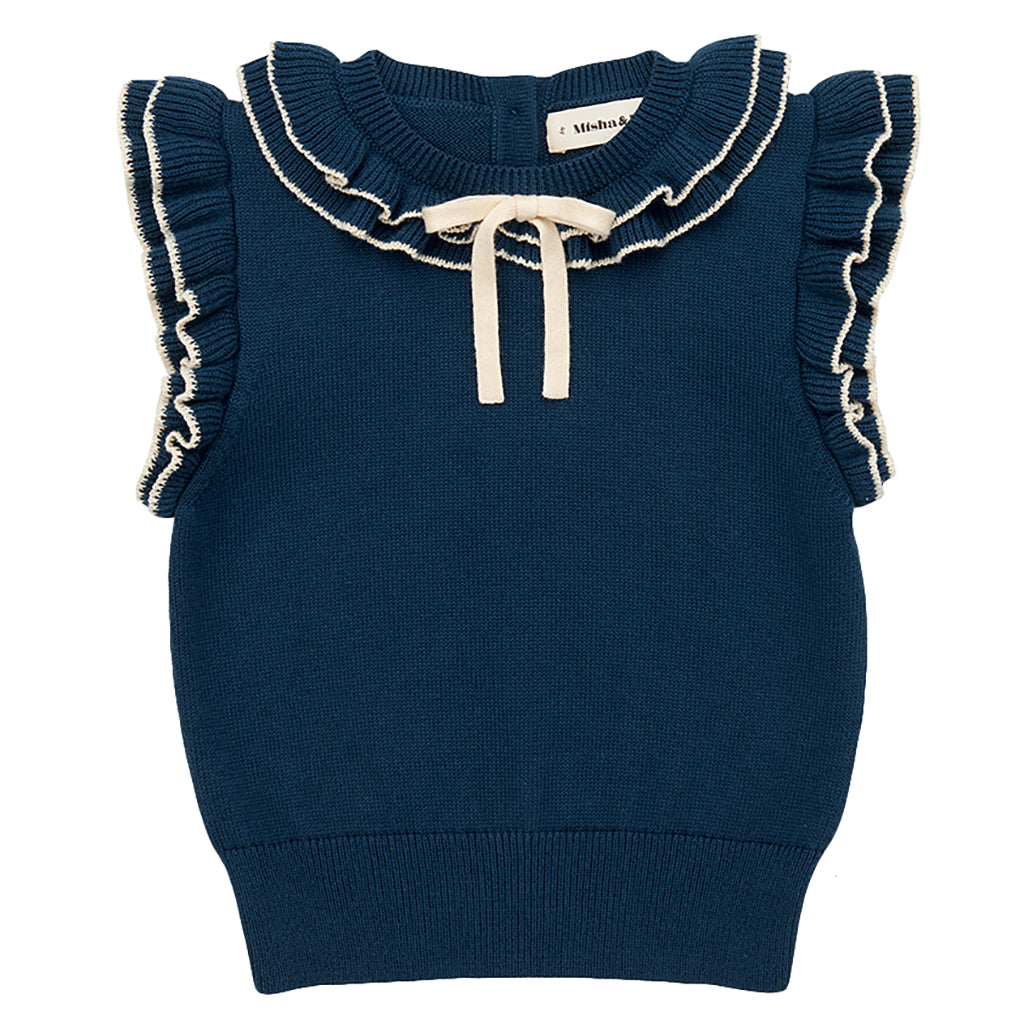 Misha & Puff Child Cotswolds Ondine Vest Celestial Blue