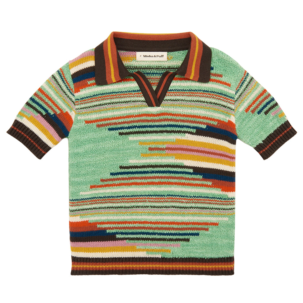 Misha & Puff Child Tapestry Francis T-shirt Peapod Green