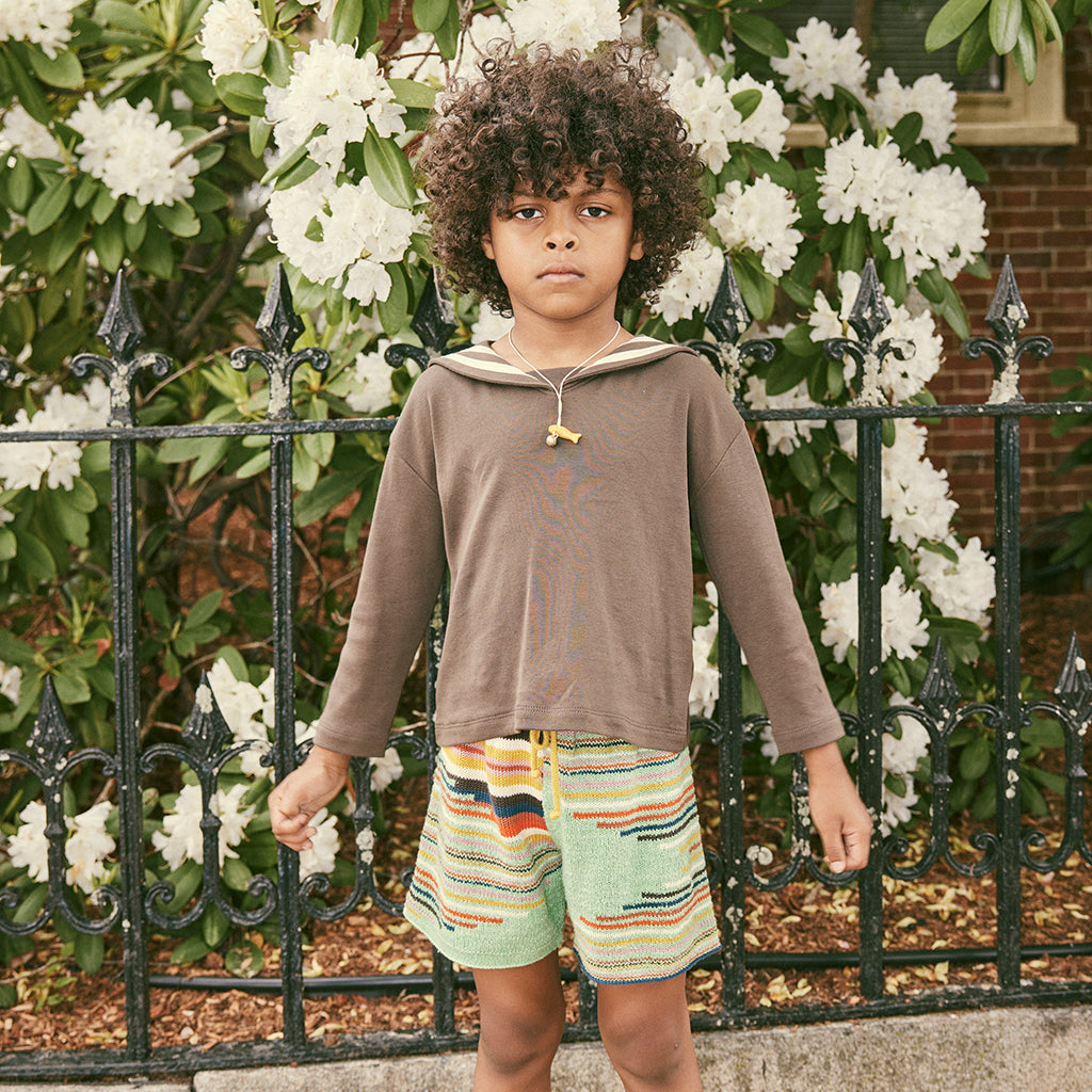 Misha & Puff Child Tapestry Boxer Shorts Peapod Green