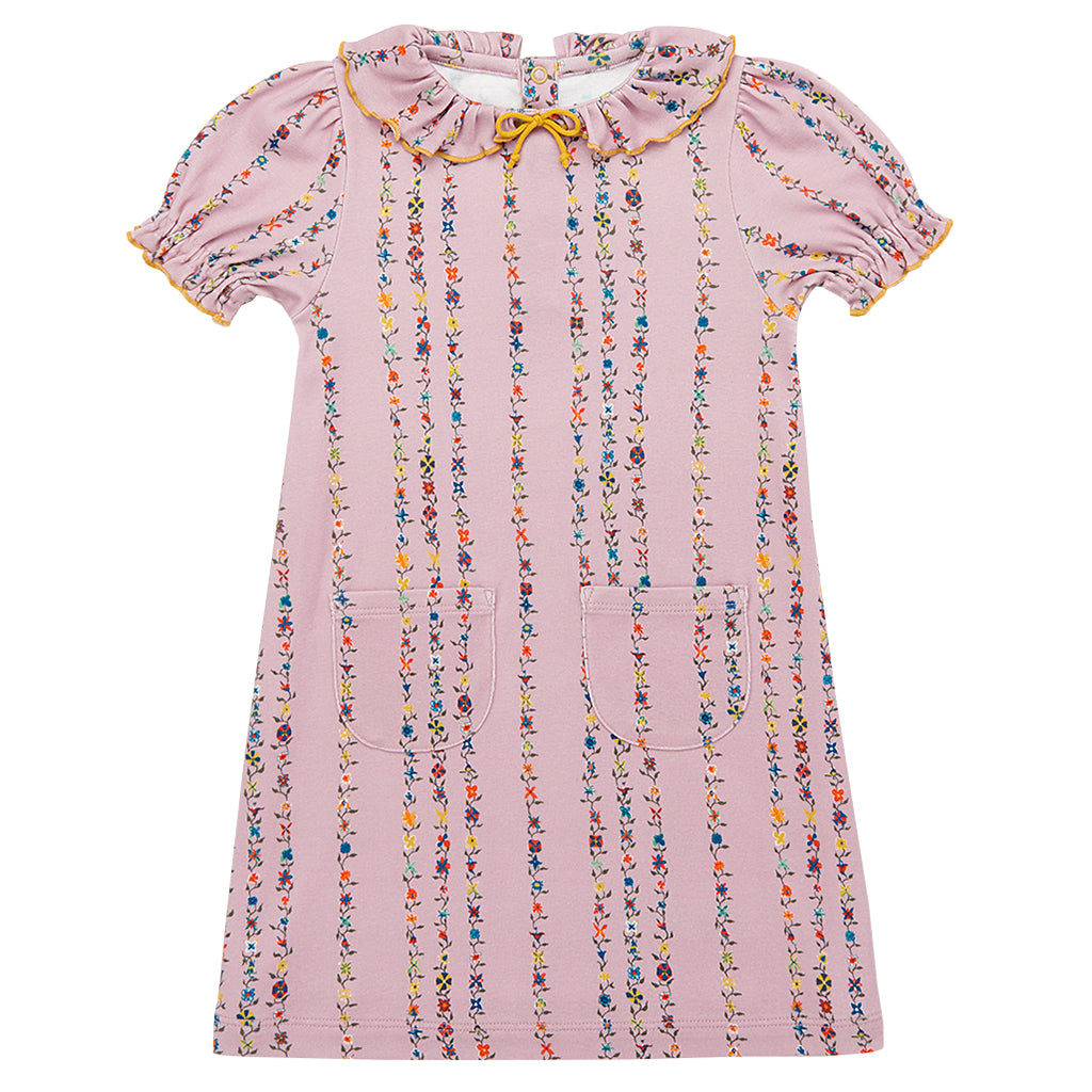 Misha &amp; Puff Child Balloon Sleeve Pattie Dress Plum Petal Purple Little Botanica