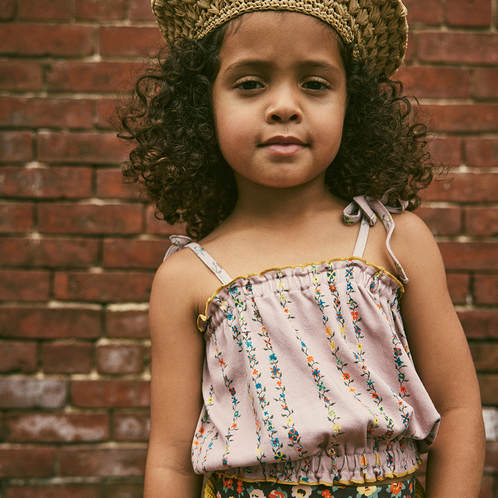 Misha & Puff Child Sydney Blouse Plum Petal Purple Little Botanica