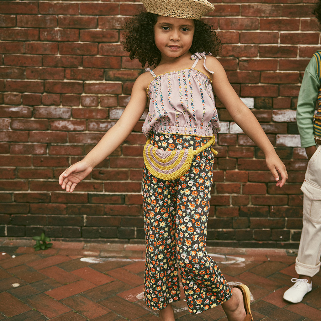 Misha & Puff Child Sydney Blouse Plum Petal Purple Little Botanica