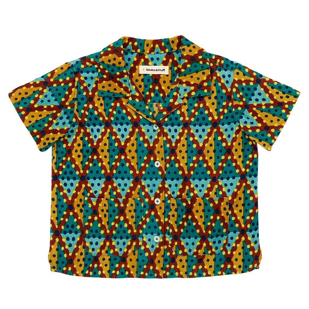 Misha &amp; Puff Child Leon Shirt Loch Harlequin Dots