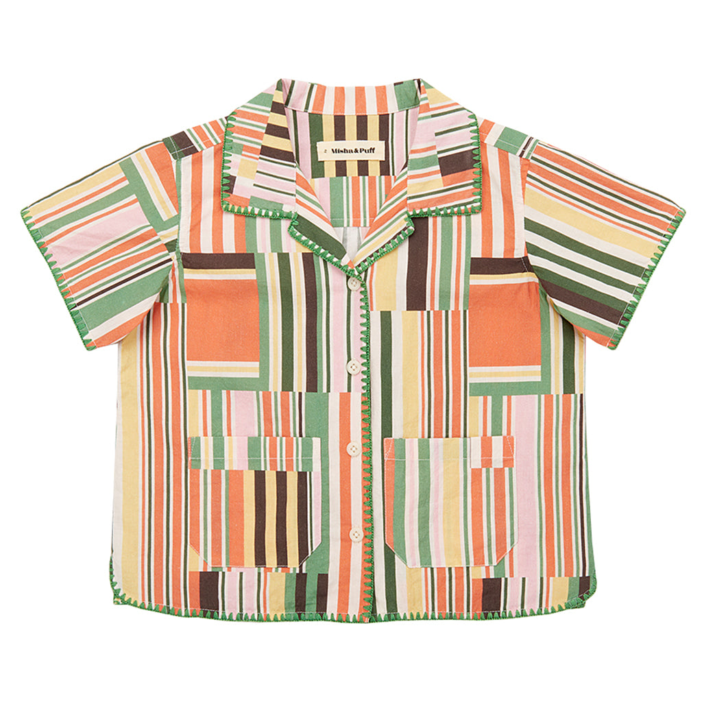 Misha & Puff Child Leon Shirt Gamberetto Hodgepodge Stripes