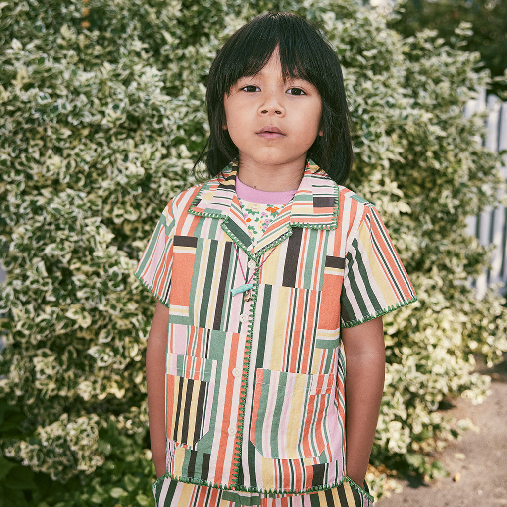 Misha & Puff Child Leon Shirt Gamberetto Hodgepodge Stripes