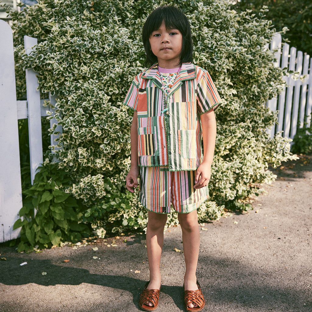 Misha & Puff Child Traveler Shorts Gamberetto Hodgepodge Stripes