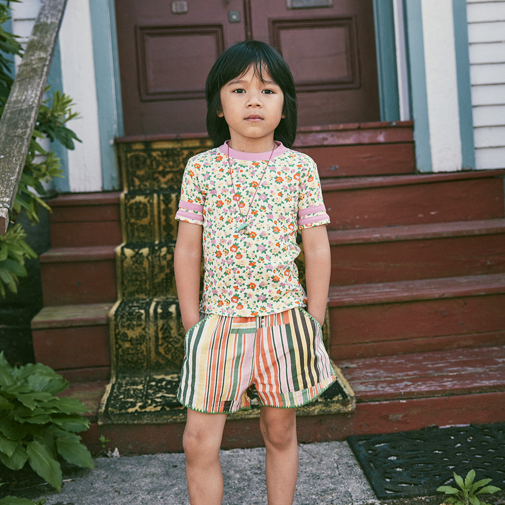 Misha & Puff Child Traveler Shorts Gamberetto Hodgepodge Stripes