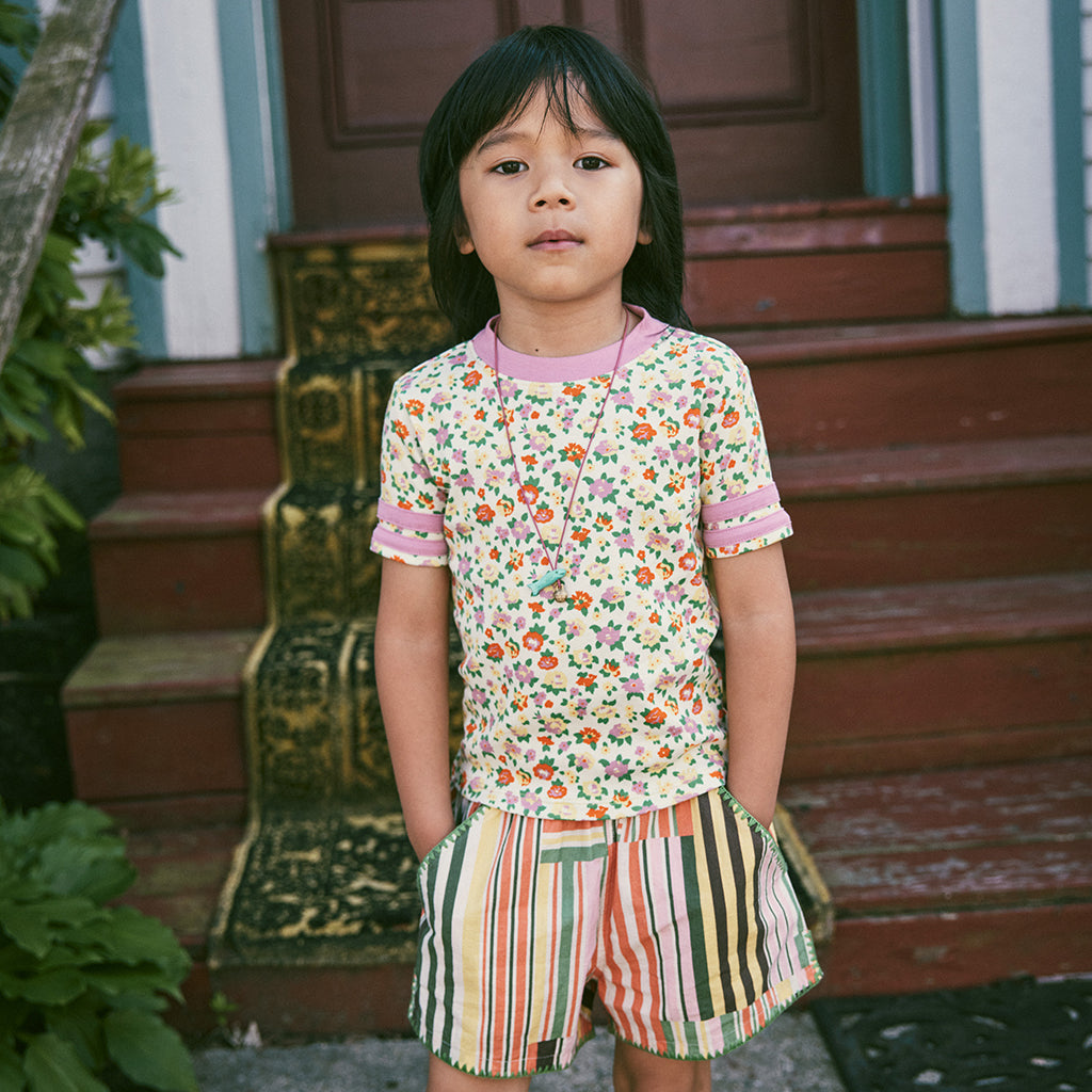 Misha & Puff Child Traveler Shorts Gamberetto Hodgepodge Stripes