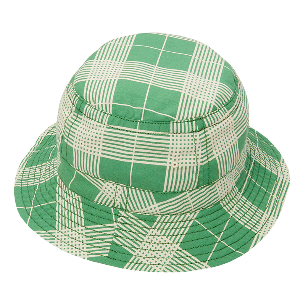 Misha & Puff Child Bucket Hat Bottle Green Piazza Checks