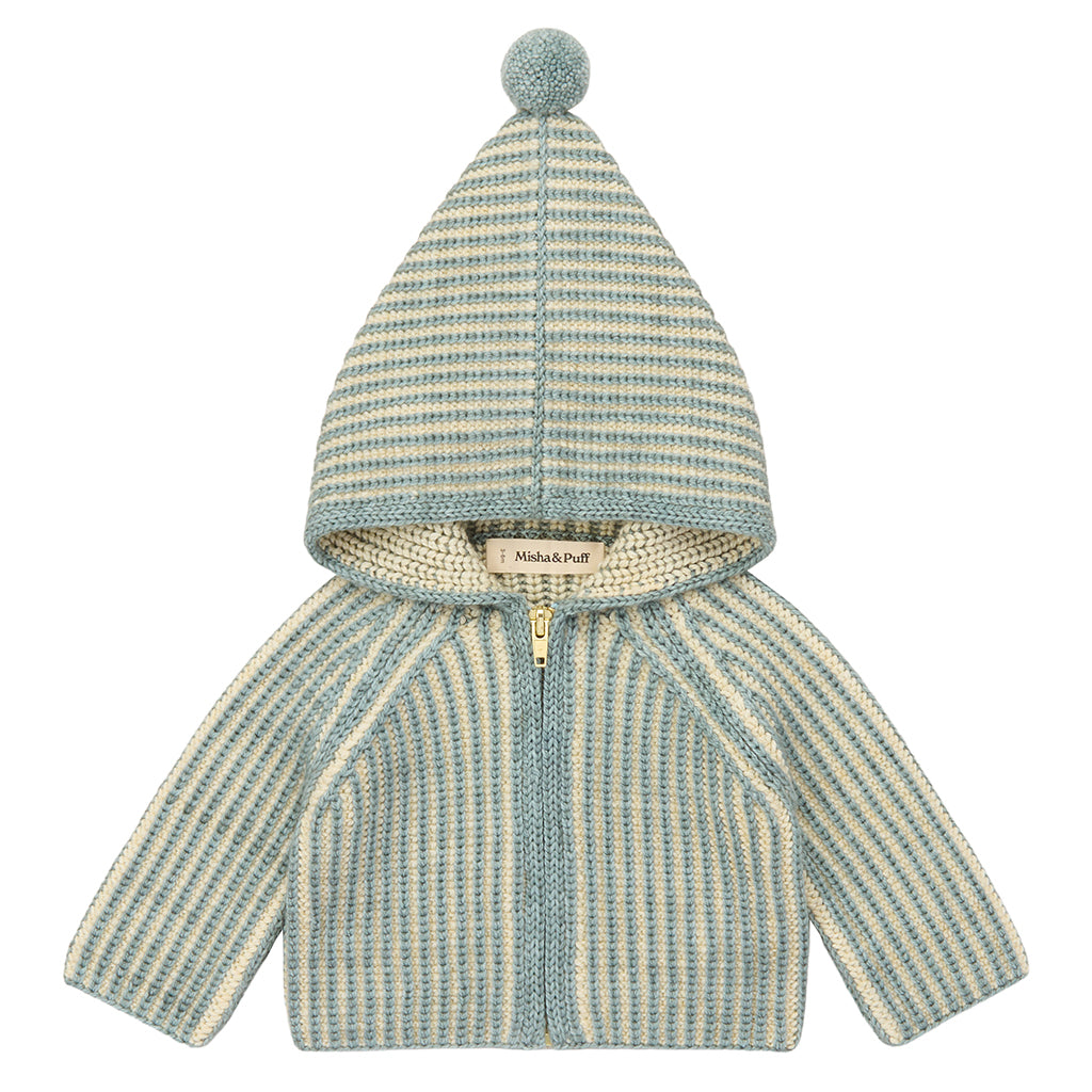 Misha &amp; Puff Baby Hooded North Wind Jacket Onsen Blue
