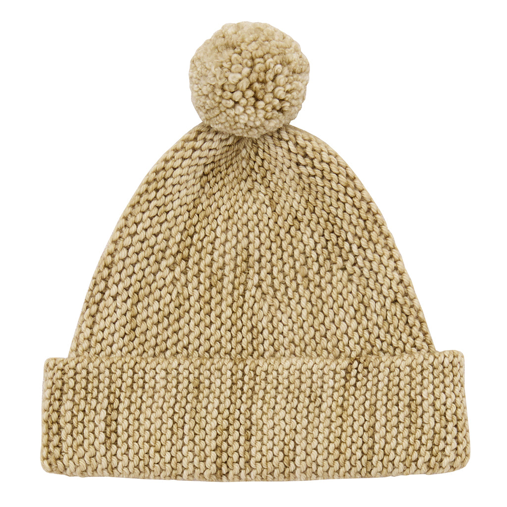 Misha & Puff Baby Garter Hat Pebble Brown