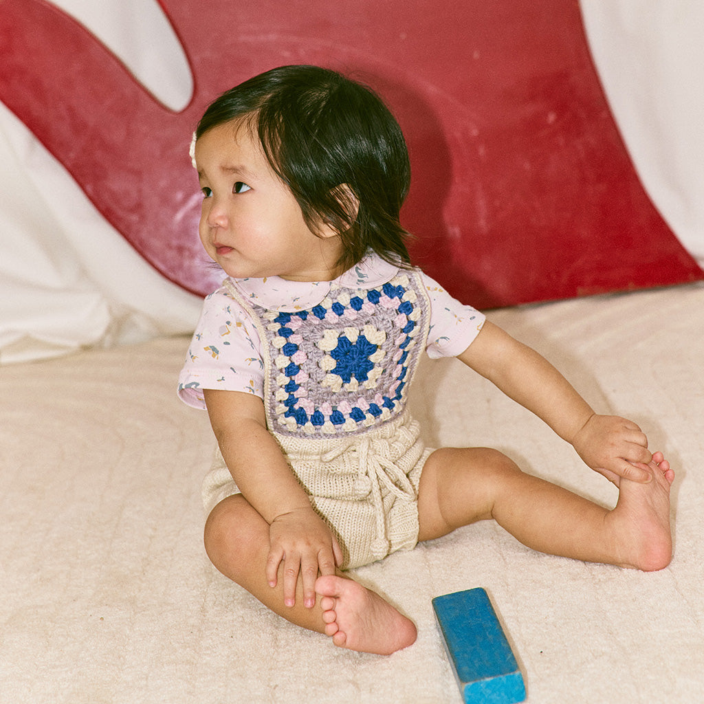 Misha & Puff Baby Lake House Romper Marzipan Cream