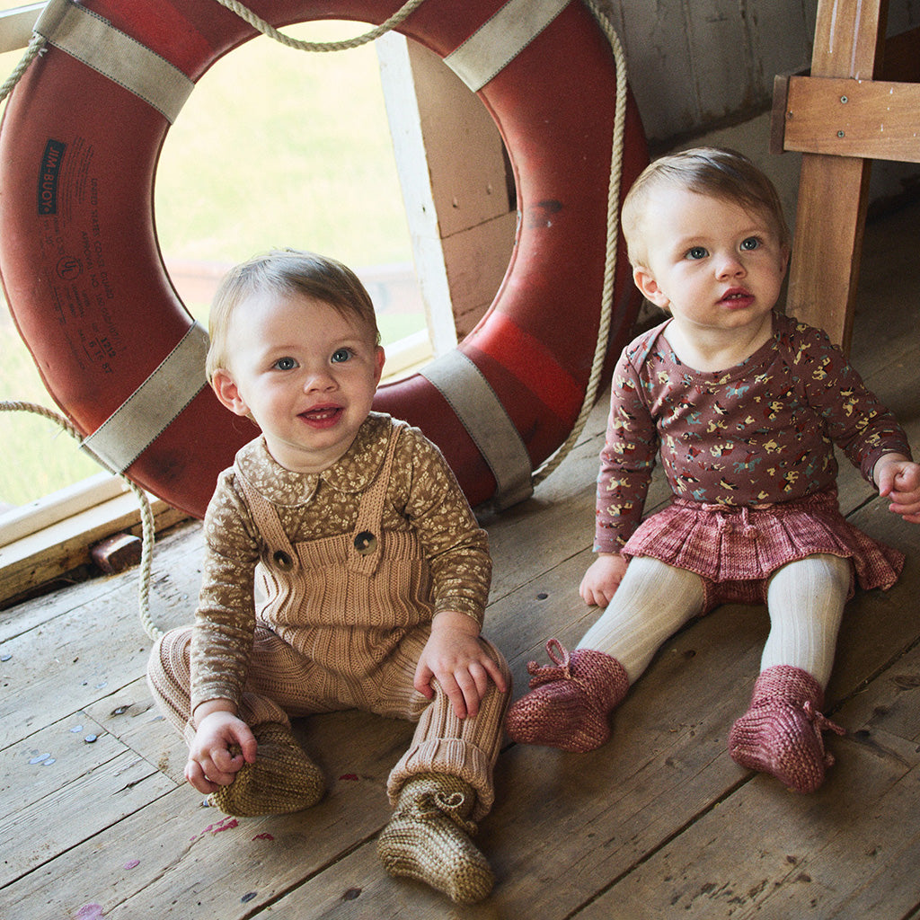 Misha & Puff Baby Lap Bodysuit Mousse Brown Circus Print
