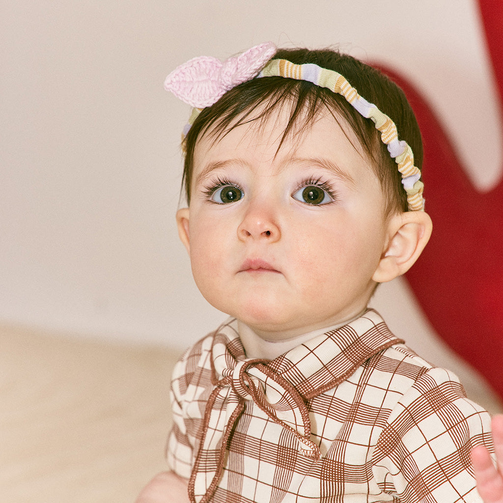 Misha & Puff Baby Leaf Headband Aura Pink