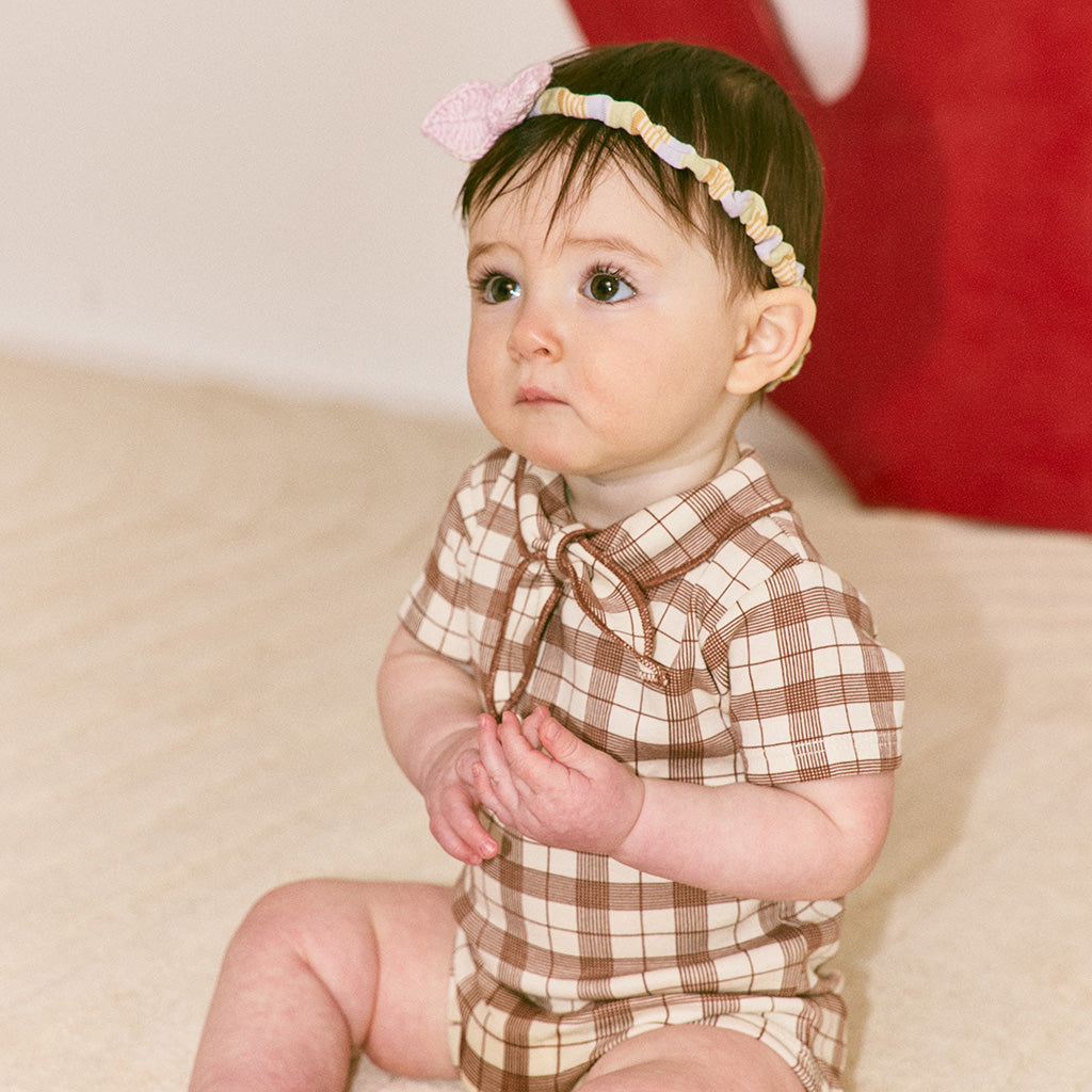 Misha & Puff Baby Leaf Headband Aura Pink