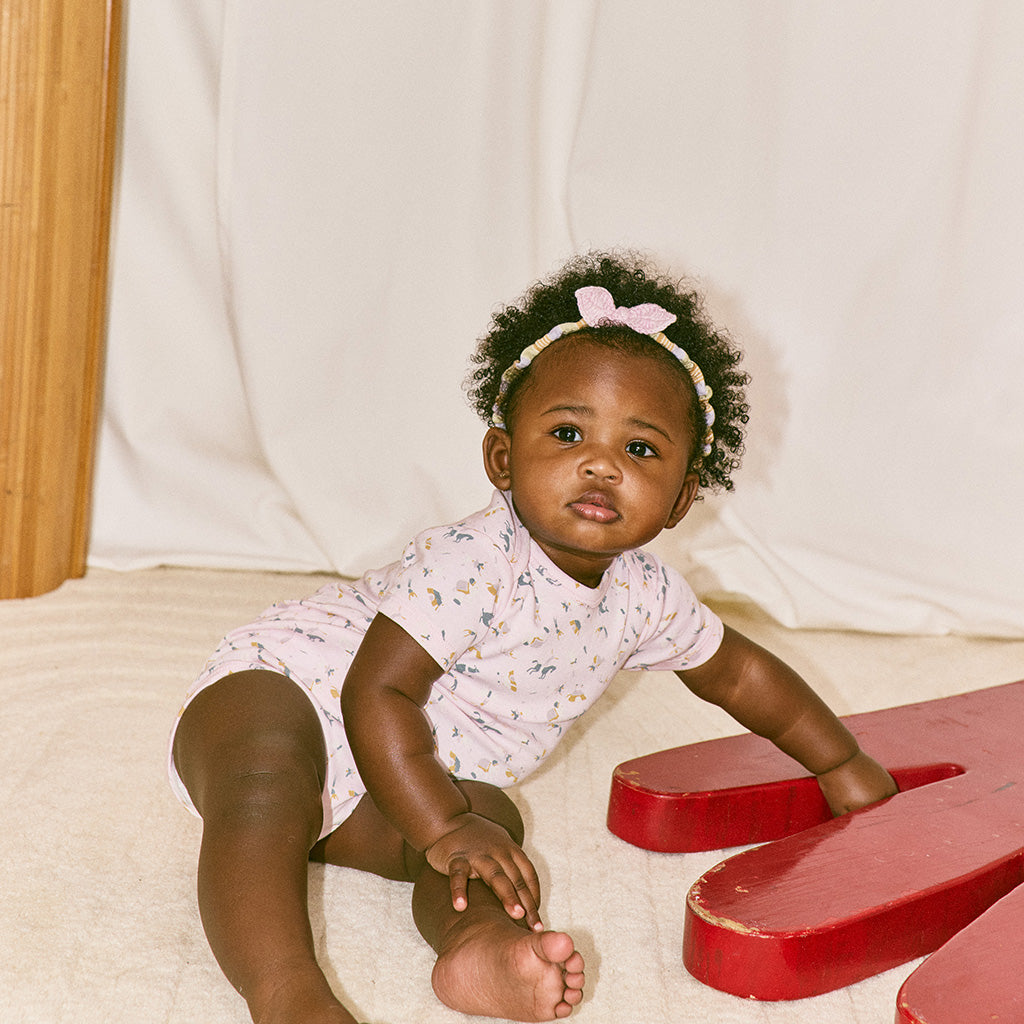 Misha & Puff Baby Leaf Headband Aura Pink