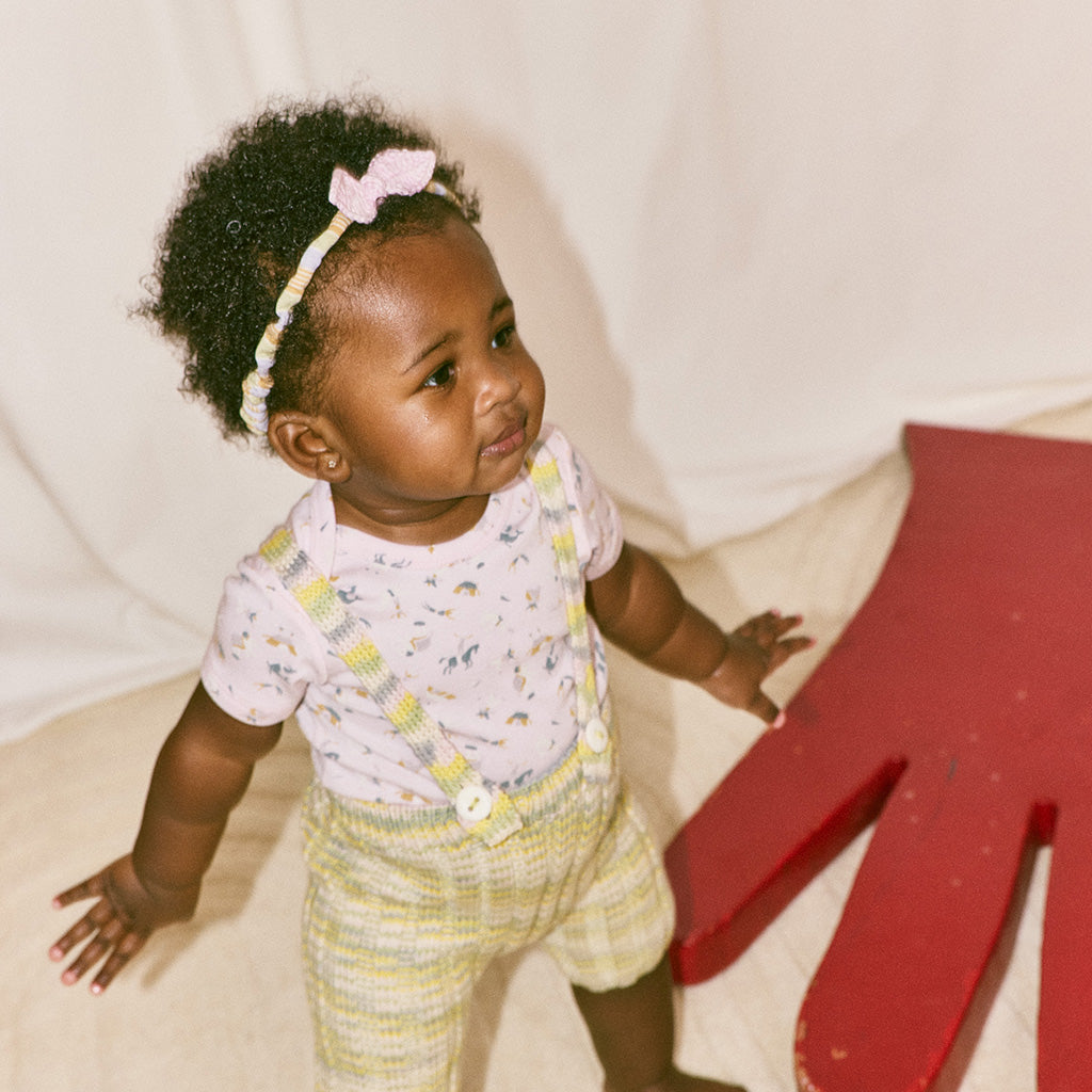 Misha & Puff Baby Leaf Headband Aura Pink