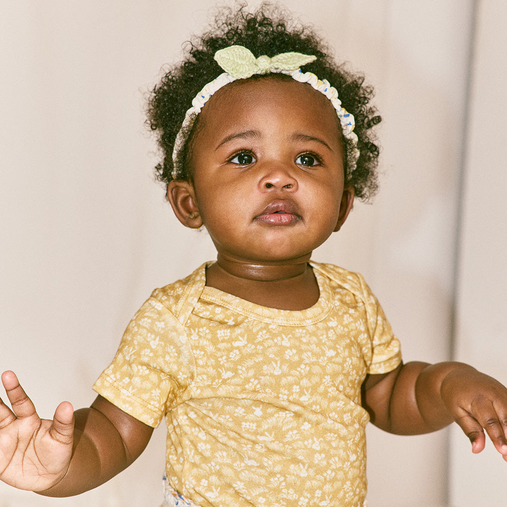 Misha & Puff Baby Leaf Headband Aventurine Green