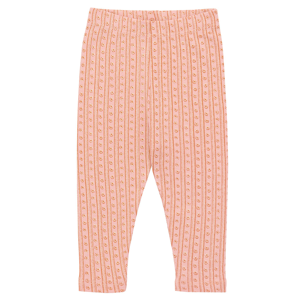 Misha & Puff Baby Leggings Rosette Pink Little House Floral Print