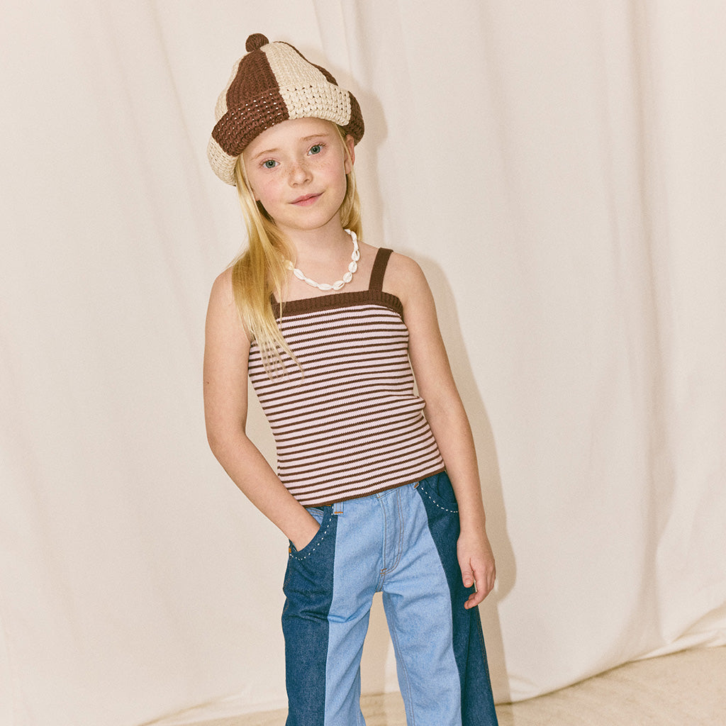 Misha & Puff Child Cami Tank Aura Pink Stripes