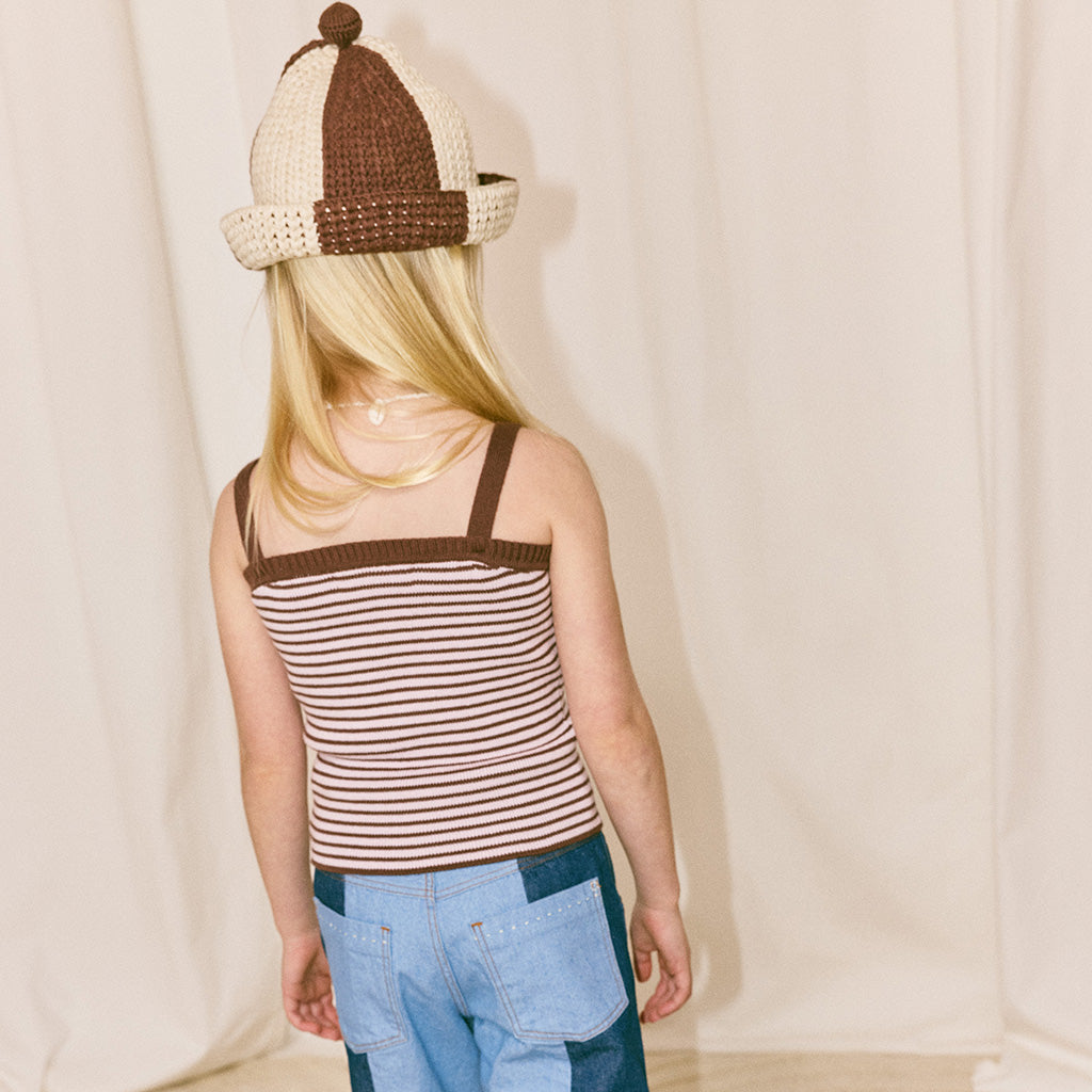 Misha & Puff Child Cami Tank Aura Pink Stripes