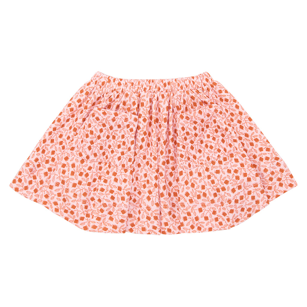 Misha &amp; Puff Child Circle Skirt Aura Pink Lisse Fields Print
