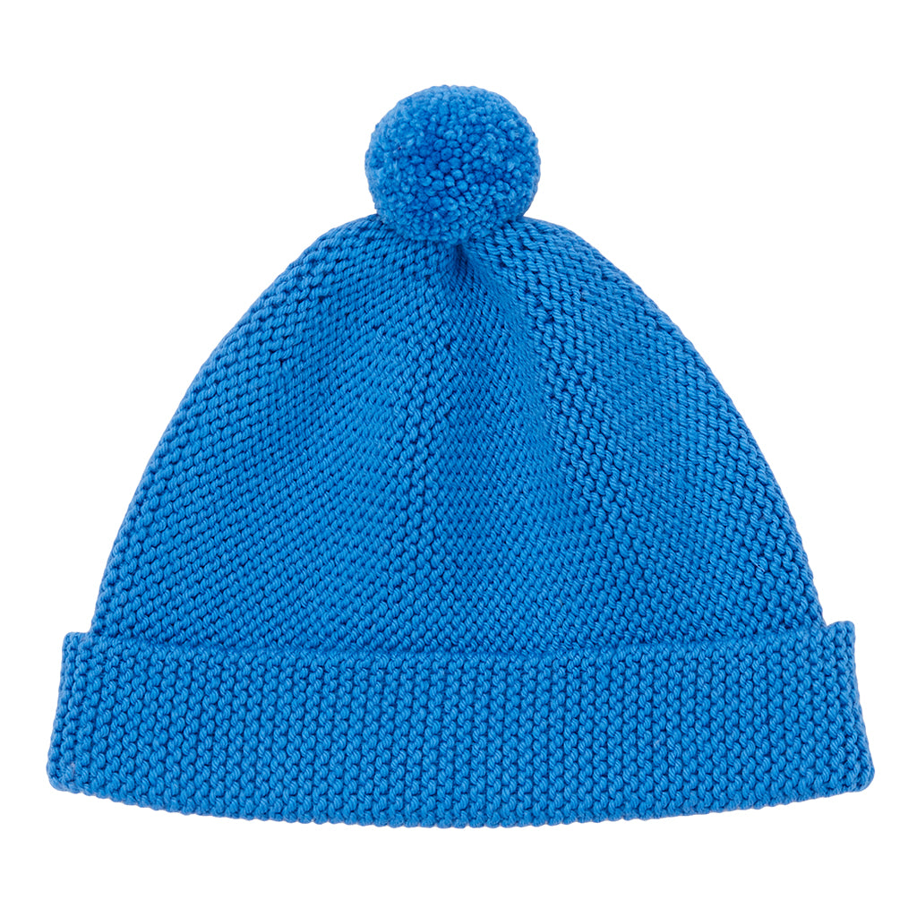 Misha & Puff Child Garter Hat Cerulean Blue
