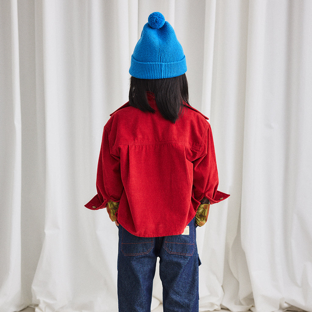 Misha & Puff Child Garter Hat Cerulean Blue