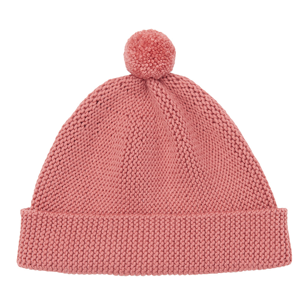 Misha & Puff Child Garter Hat Rosewood Pink