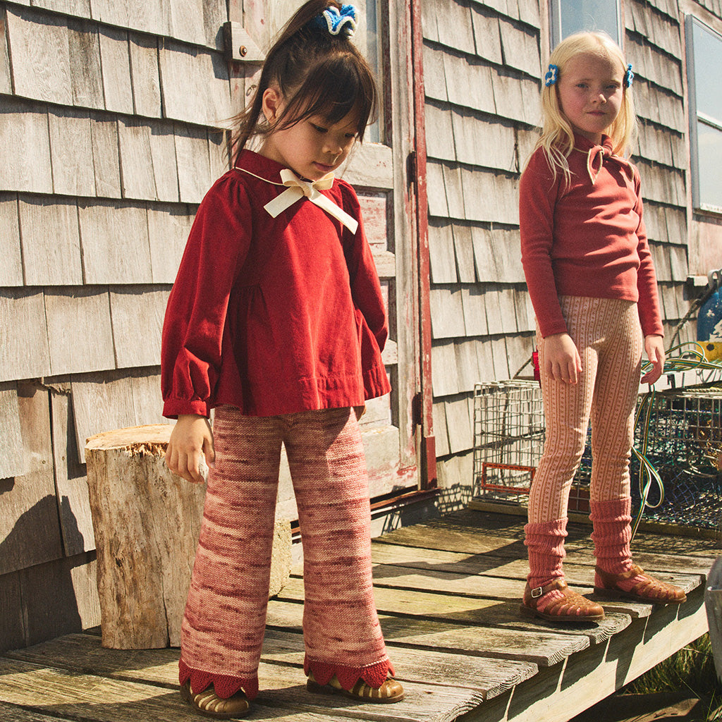 Misha & Puff Child Scallop Edge Pants Prairie Rose Pink