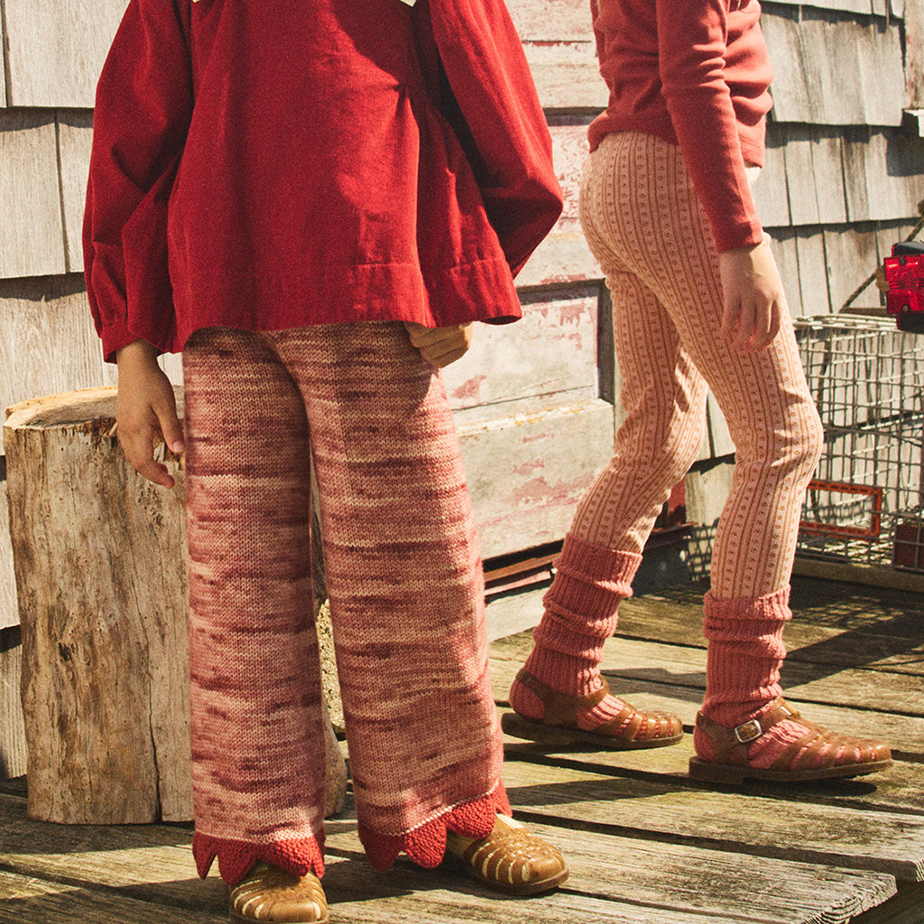 Misha & Puff Child Scallop Edge Pants Prairie Rose Pink