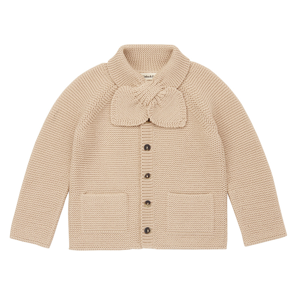 Misha & Puff Child Scout Cardigan Patina Beige
