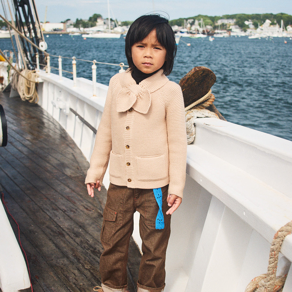 Misha & Puff Child Scout Cardigan Patina Beige