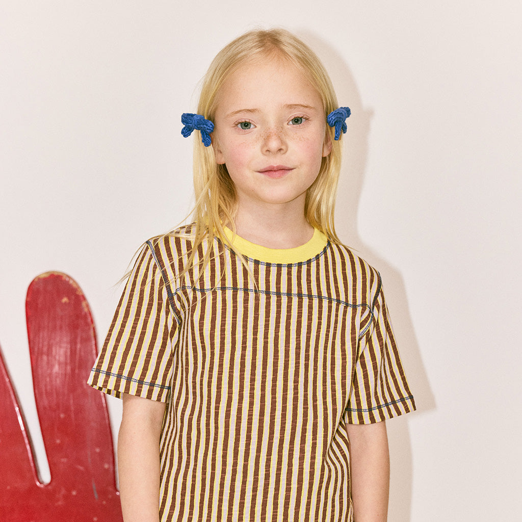 Misha & Puff Child Set Of Two Goldie Bow Hair Clips Blue Ribbon