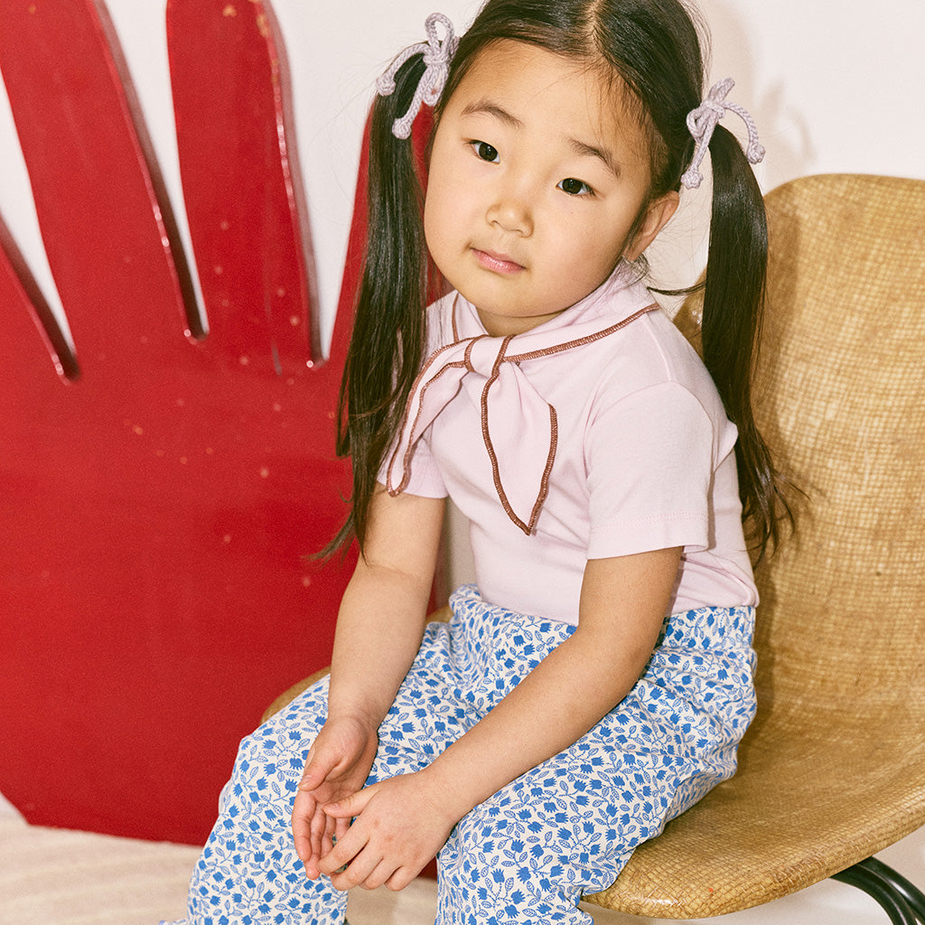 Misha & Puff Child Set Of Two Popcorn Bow Hair Elastics Mist Purple