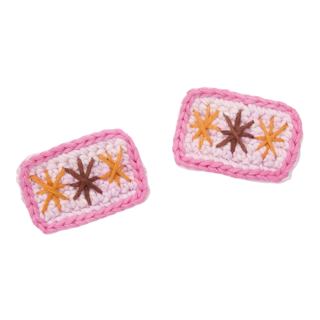 Misha &amp; Puff Child Set Of Two Puff Star Clips Aura Pink