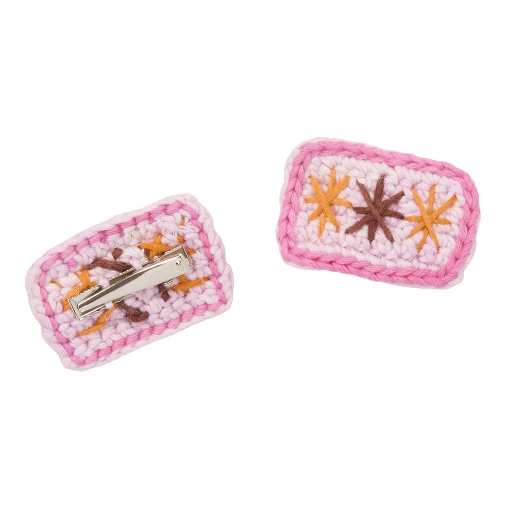 Misha & Puff Child Set Of Two Puff Star Clips Aura Pink