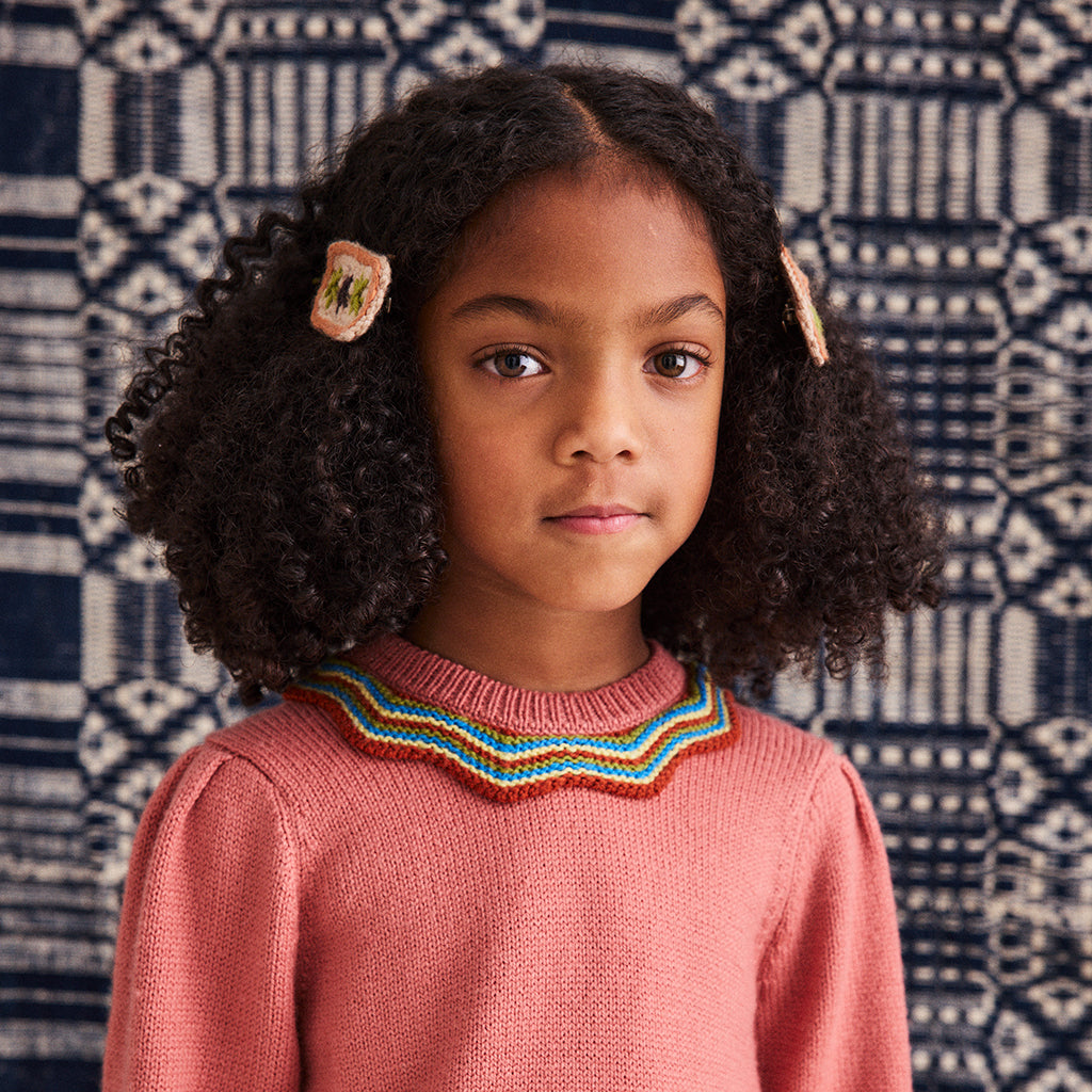 Misha & Puff Child Set Of Two Puff Star Clips Patina Beige