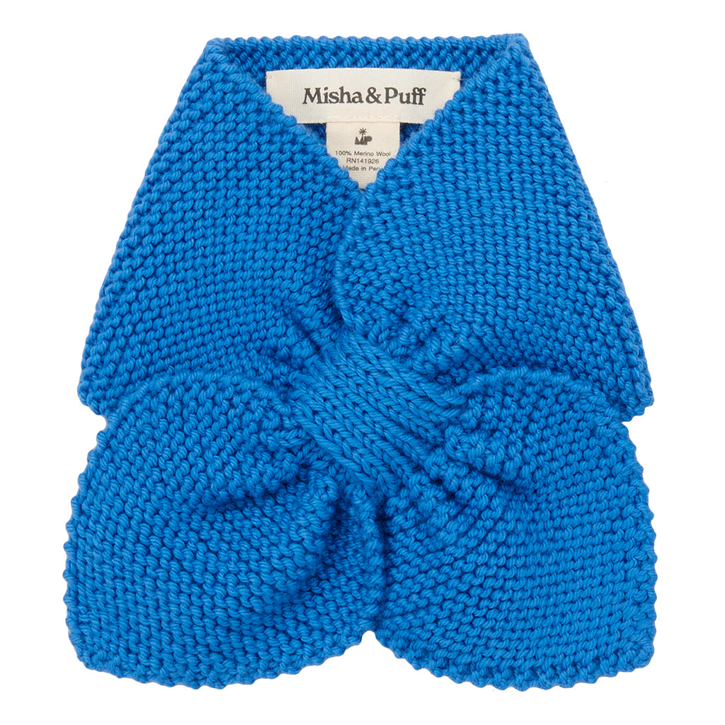 Misha & Puff Child Sledding Scarf Cerulean Blue