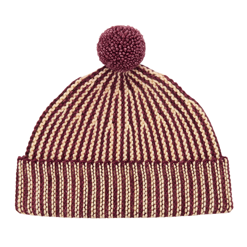 Misha &amp; Puff Child Strata Garter Hat Cambridge Red