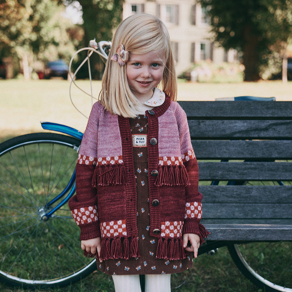 Misha & Puff Child Lore Fringe Jacket Cambridge Red