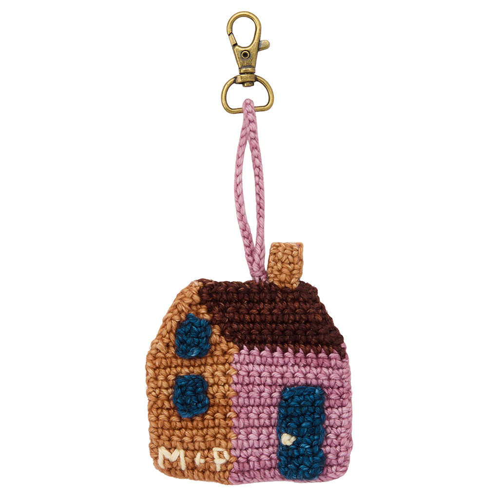 Misha &amp; Puff Home Bag Charm Antique Rose Pink