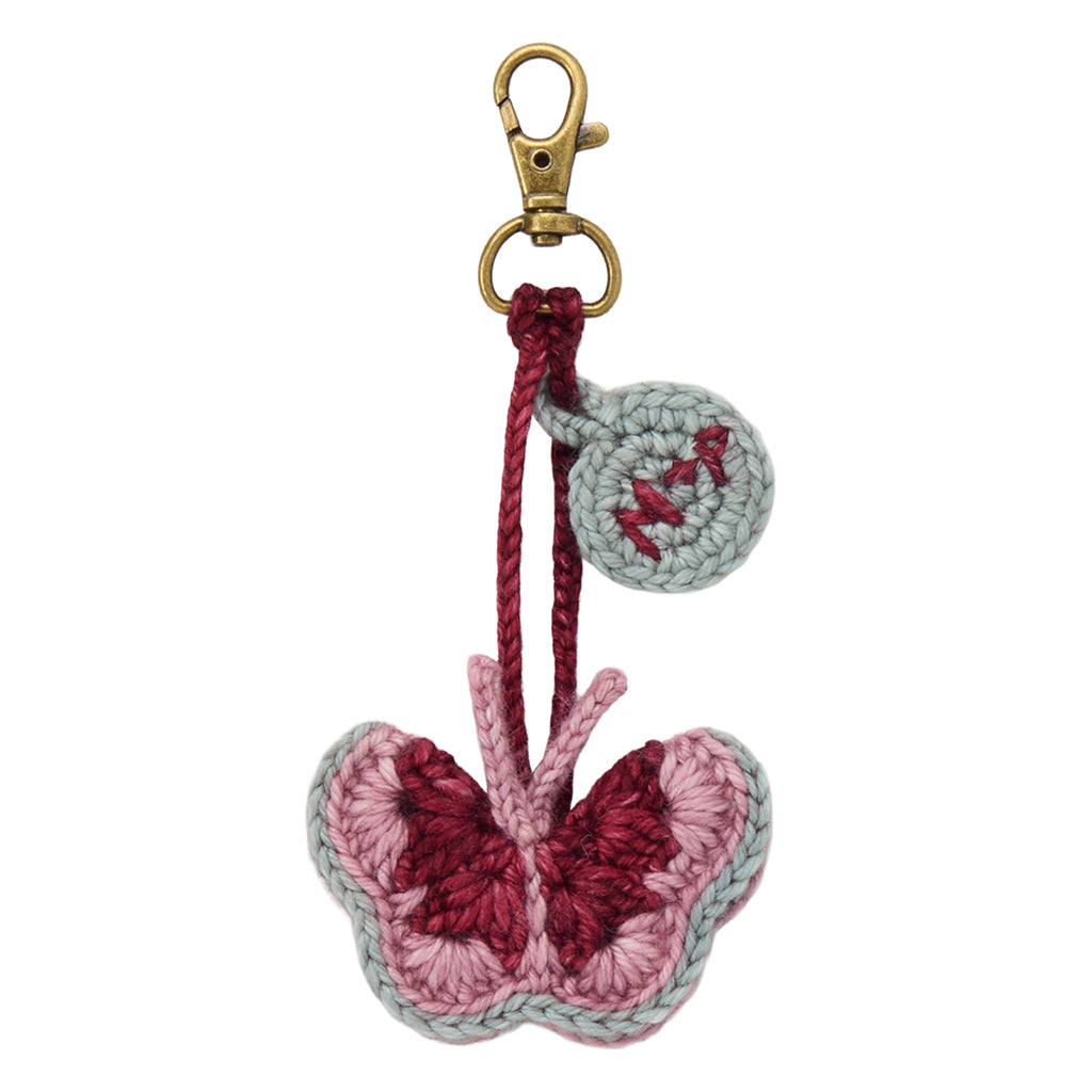 Misha &amp; Puff Mariposa Bag Charm Antique Rose Pink