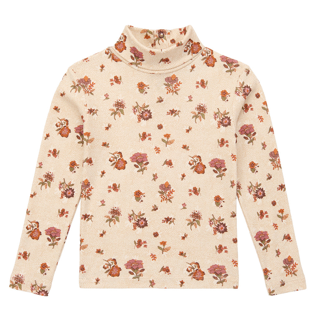 Misha &amp; Puff Child Turtleneck T-shirt String And Antique Rose Holyoke Floral