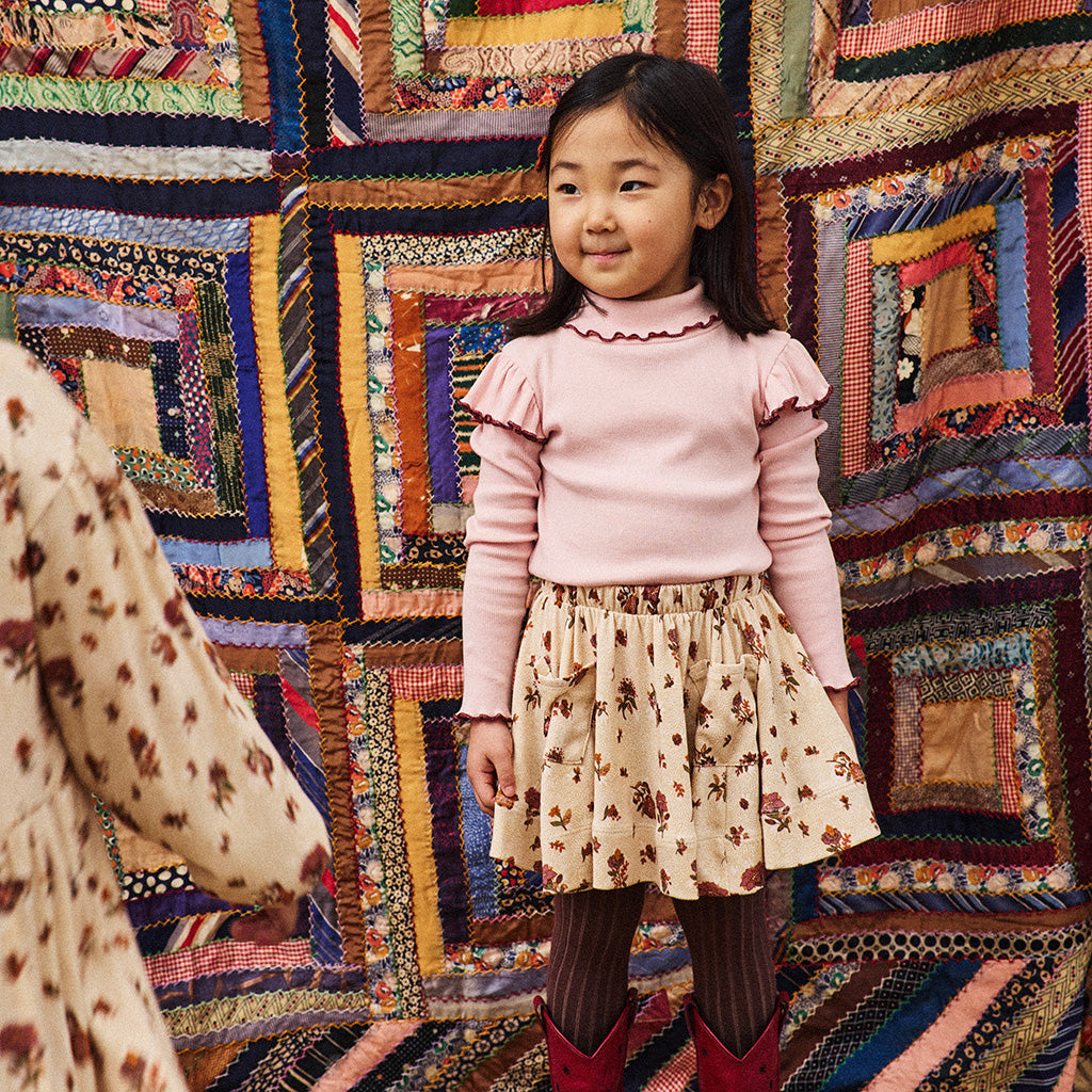 Misha & Puff Child Yana Turtleneck T-shirt Cherry Blossom Pink